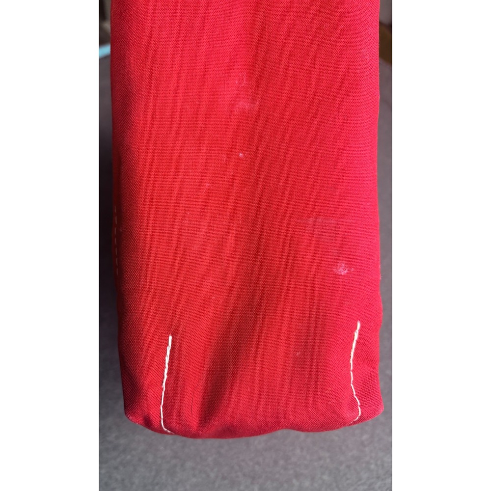 LL Bean Boat and Tote Medium Canvas Bag Red Cream Made in USA OM198 - Picture 8 of 12